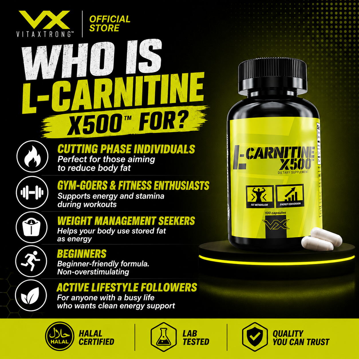 vx l-carnitine x500 lipo what does c mean VITAXTRONG Elite | Fat Metabolism  Weight Management  Energy Support  Performance | Halal [VX] Carnitine 500 is formulated to meet your needs L-Carnitine Blue Coconut Lemonade