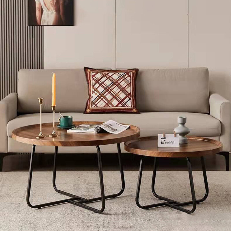 Small living room coffee table simple modern home round small coffee table hotel creative sofa side table