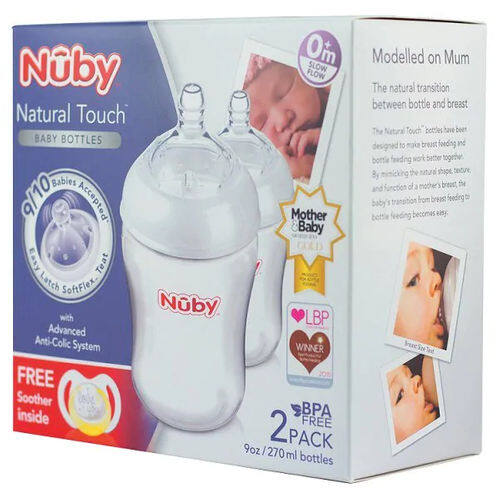 nuby natural touch anti colic bottles