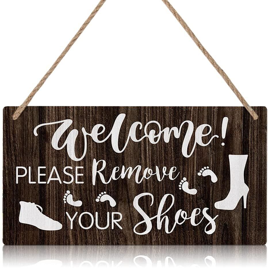 Rustic Wood Sign Wall Hanging Plaque Vintage Take Off Shoe Wall Sign Size 11.... 