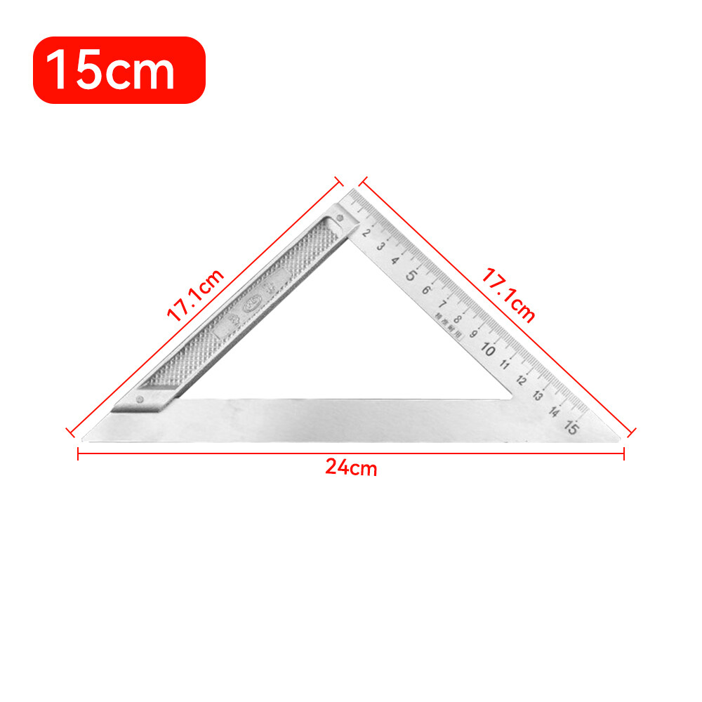 Manooby 15/30 cm Stainless Steel Square Measuring Tool Ruler Woodworking Measurement Tool for Building Framing Woodwork Tools