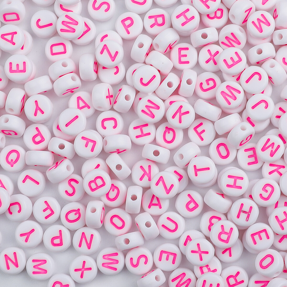 100pcs Various Types Acrylic Letter Beads Round Flat Alphabet Beads For Jewelry Making DIY Bracelet Necklace Accessories