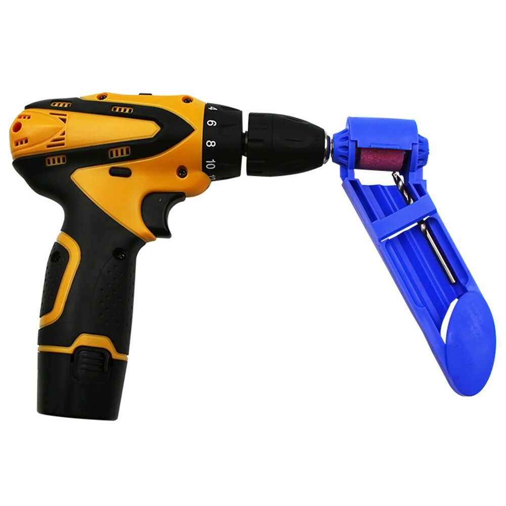 Portable Electric Drill Bit Sharpener Corundum Grinding Tool with Mini Spanner
