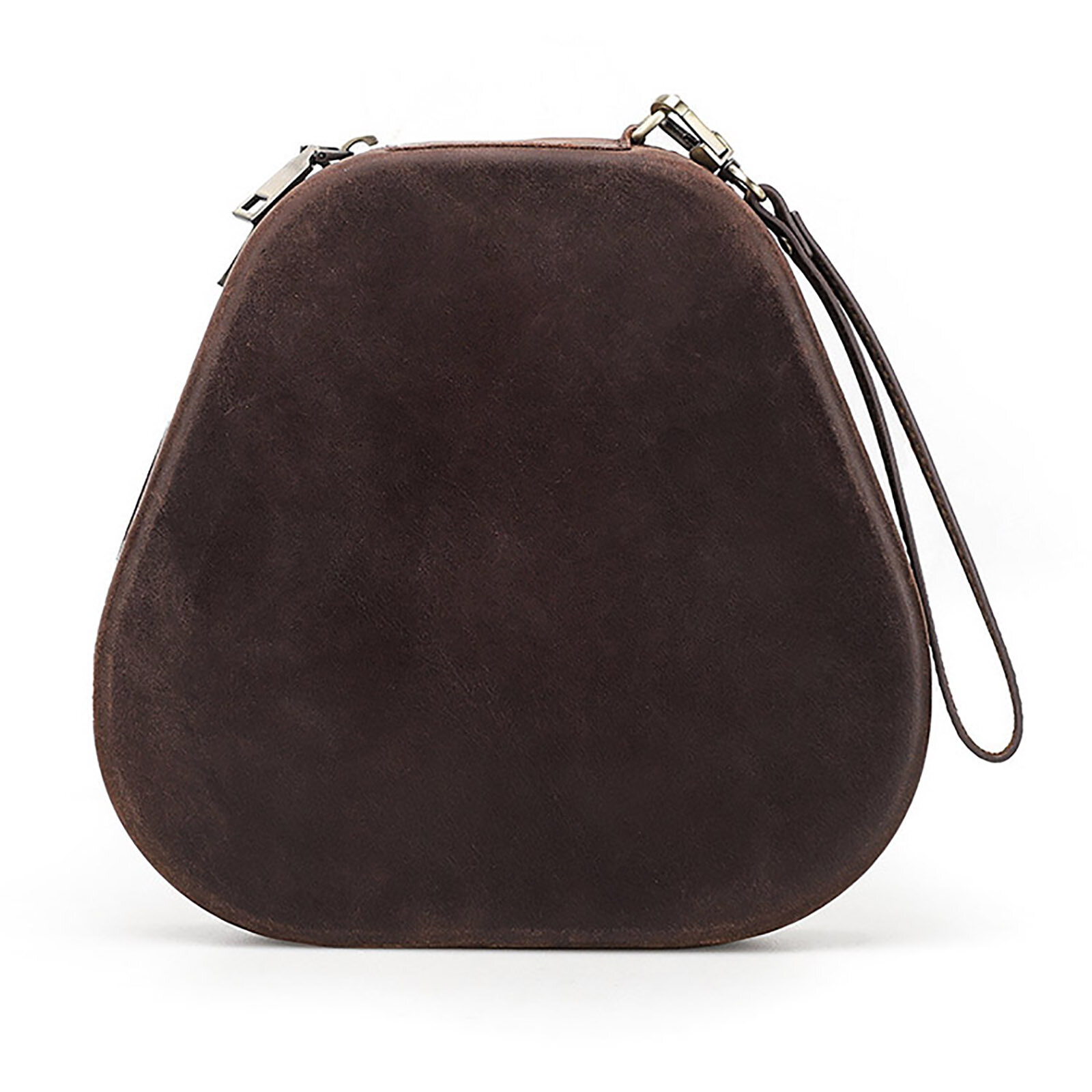 Portable Shield Case Cowhide Leather Headset Storage Bag Zipper Headphone Protective Case for Apple AirPods Max Accessories