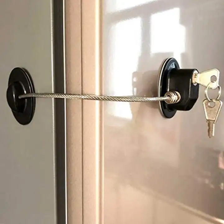 2 Pieces Refrigerator Door Lock Strong Adhesive Freezer Door Lock