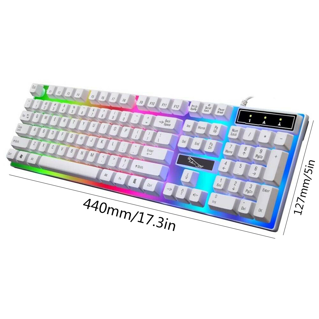 G21 USB Wired Keyboard Mouse Set LED Color Backlight Gaming Computer Mouse Keyboard