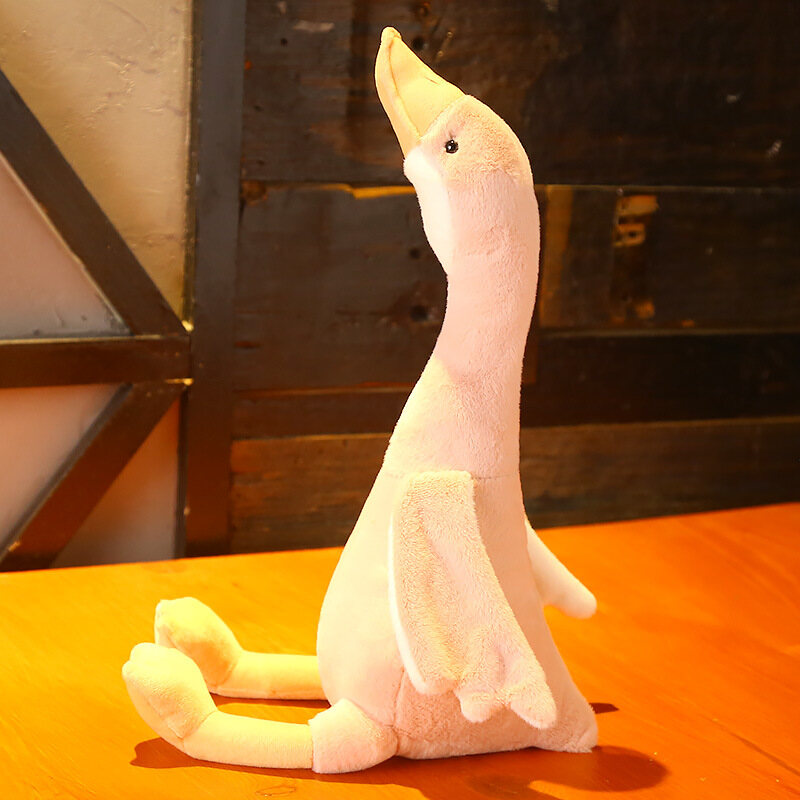 【ELALA】Simulation Fluffy Duck Plush Toy Cute Animal Stuffed Swan Dolls Fashion Plush Toy for Kids Birthday Christmas Gift for 4 Years and Above Birthday Gift For Girls