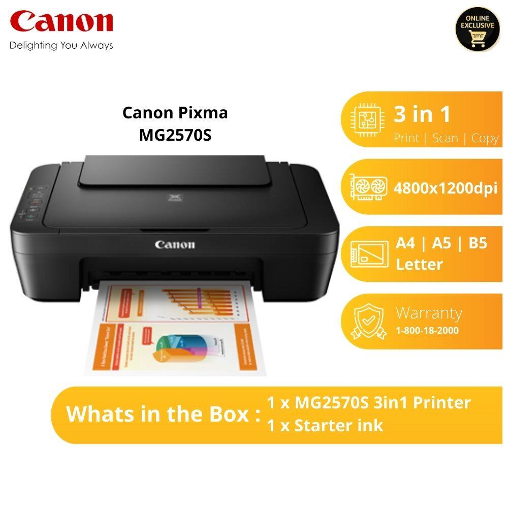 canon pixma mg2570s 3 in 1 printer