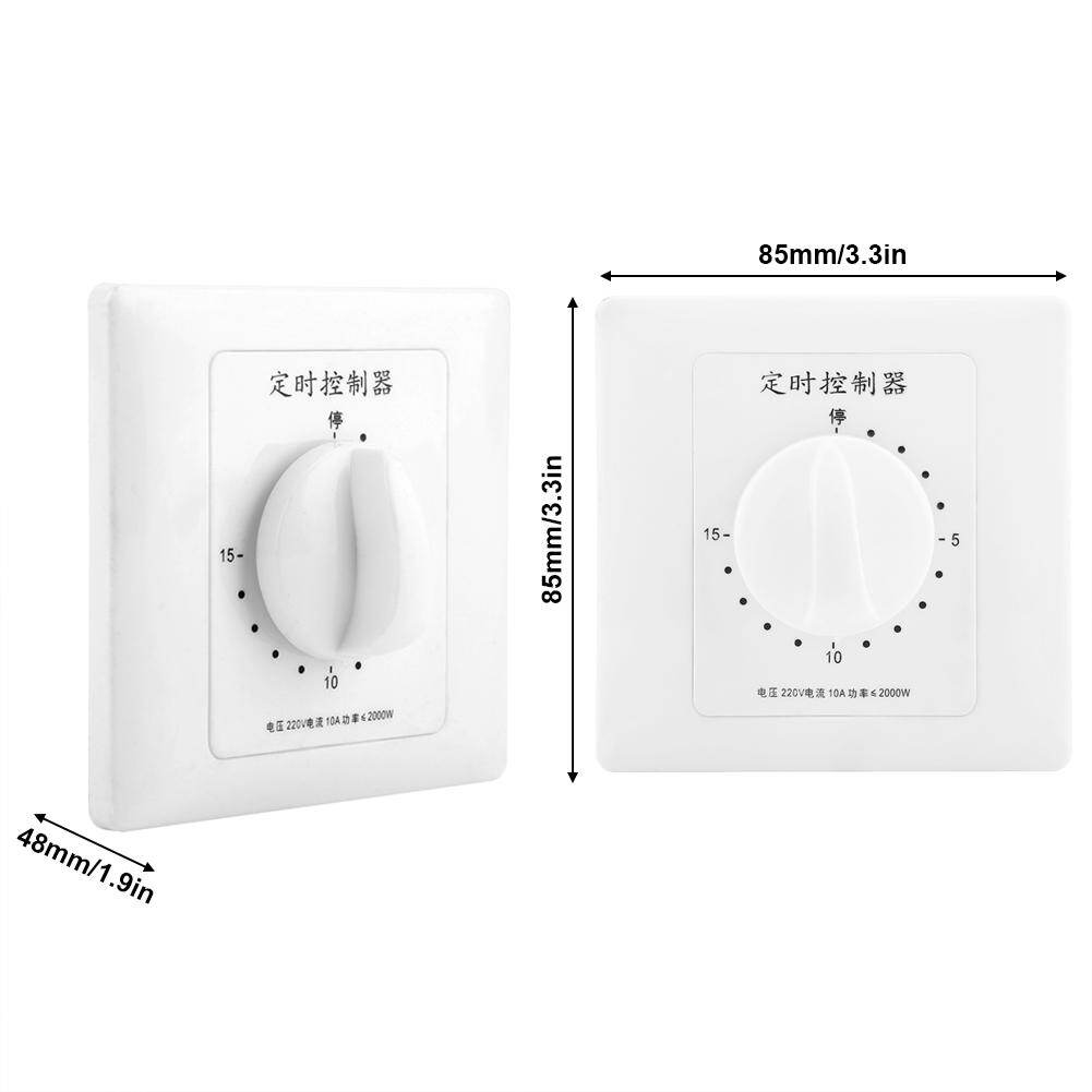 220V 15Minutes Water Pump Timer Mechanical Countdown Indoor Intelligent Time Switch Control