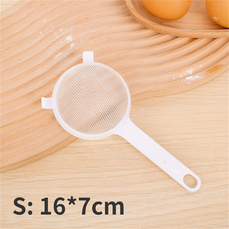 Kitchen Handheld Plastic Reusable Mesh Tea Leaf Strainer Screening Flour Sieve Colander Soymilk Coffee Filter Kitchen Accessories