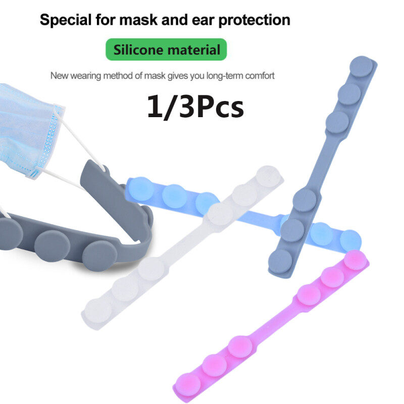1/3pcs New Adjustable Portable Comfortable Relieve Ear Pain Ear Protection Artifact Silicone Earmuffs Mouth Mask Supplies