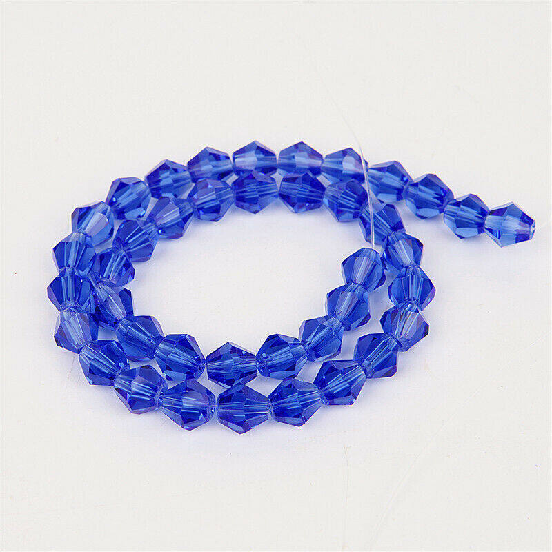 Wholesale 3mm/6mm/8mm Bicone Faceted Crystal Glass Loose Spacer Beads