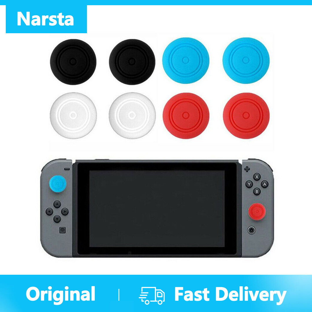 Narsta 6Pcs Joystick Case For Nintendo Switch OLED Lite Joycon Cap Game Console Joy Cons Protector Controller Grip Thumbstick Cover