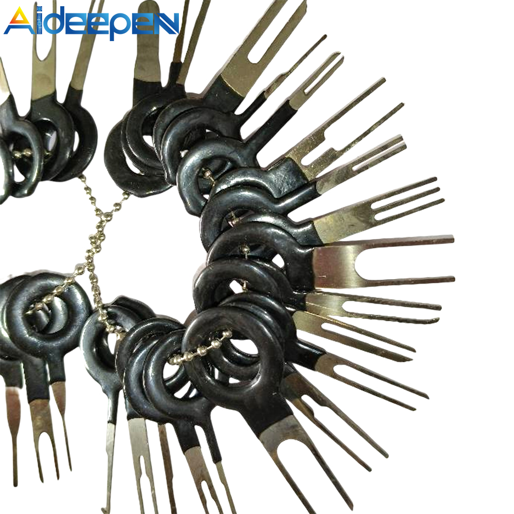 Aideepen Terminal Removal Tool Kit Terminal Ejector Kit for Car Pin Wire Connector Puller Repair Key Removal Tools