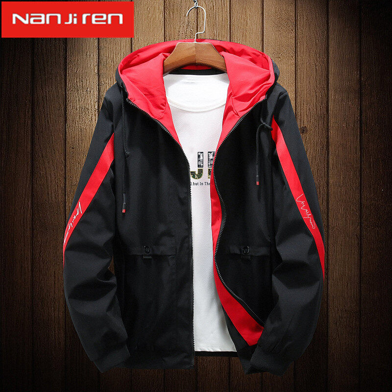 Nanjiren free shipping Men's jacket 2019 spring and autumn new Korean version of the trendy handsome wild casual tooling tide brand jacket gown