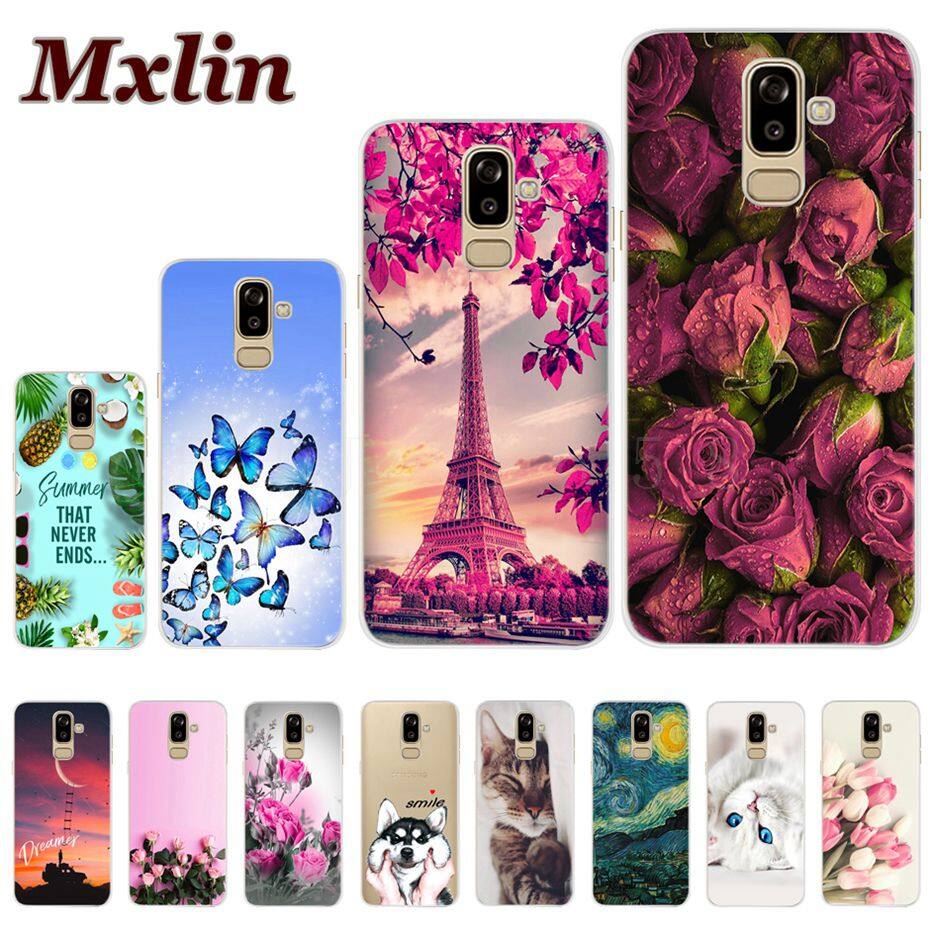 Phone Case For Samsunng Galaxy J8 Case J810F J810G J810Y Soft Cover Cute Painted Casing For Samsung J8
