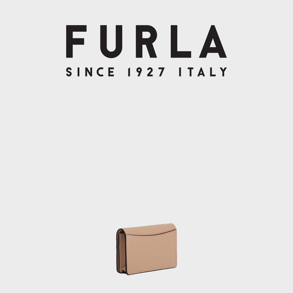 FURLA CAMELIA BUSINESS CARD CASE Graphic Print Wallet Cameo+