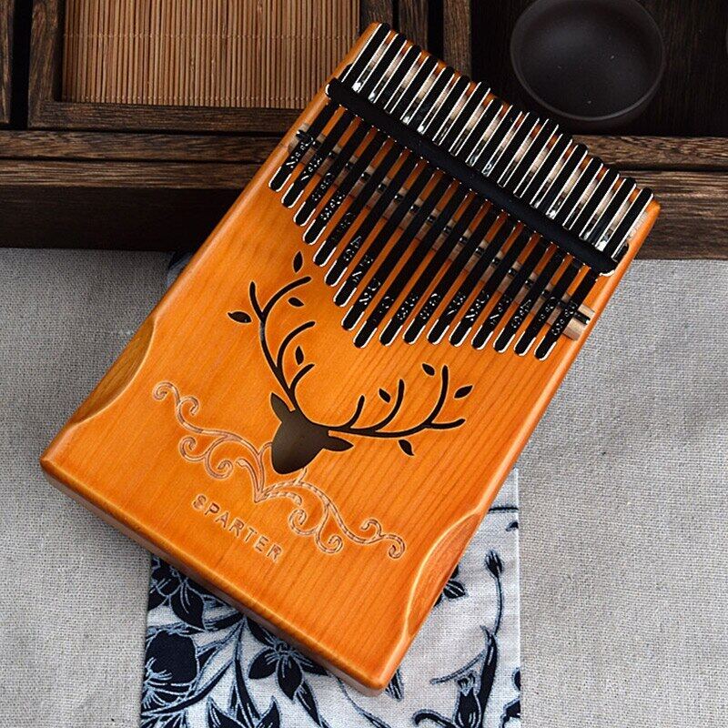 Protable Piano 17 Keys Kalimba Thumb Piano Made By Single Board High-Quality Wood Mahogany Body Musical Instrument Malaysia
