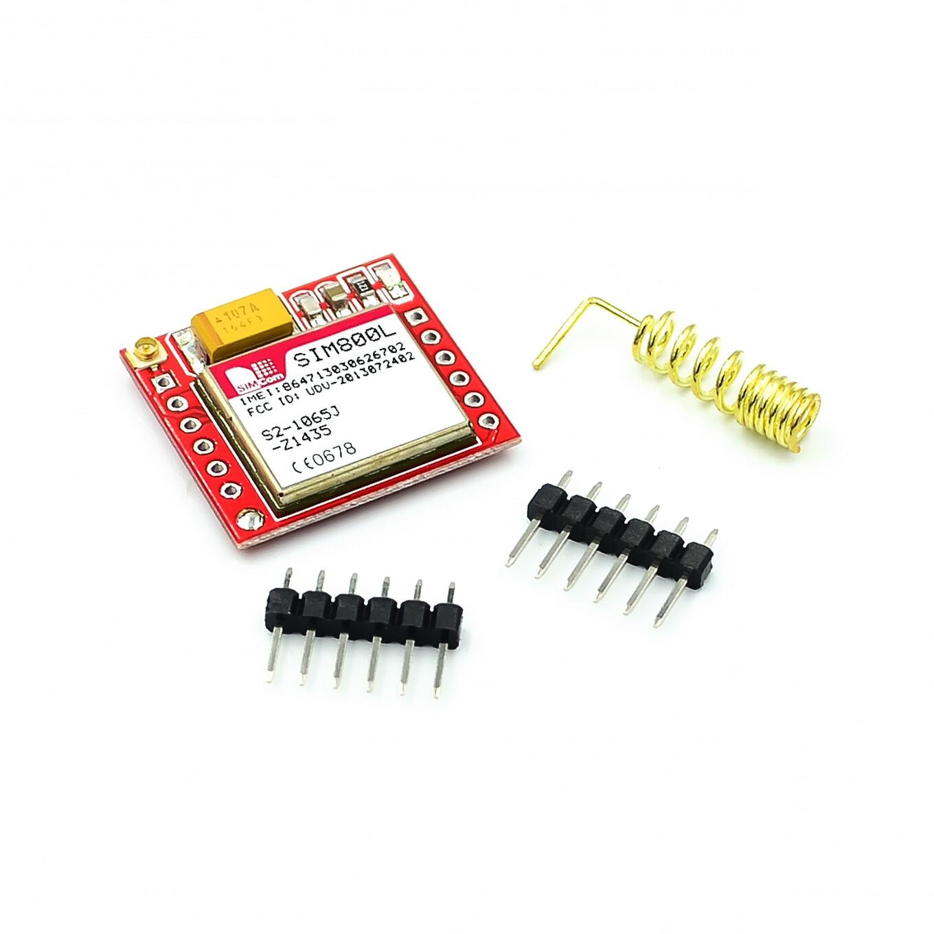 Smallest sim800l gprs gsm module microsim card core board quad-band ttl serial port