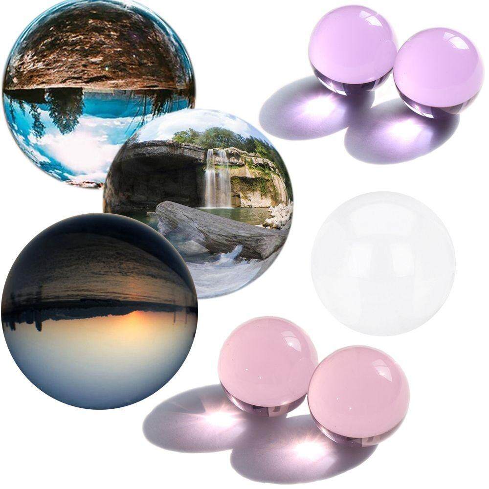 Natural Clear//Pink//Purple Quartz Stone Glass Healing Gemstone Crystal Ball