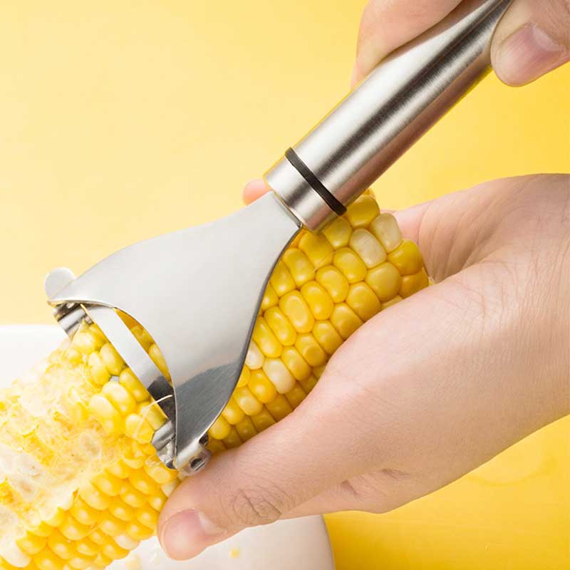 【On Sale】304 Stainless Steel Corn Thresher Stripper Peeler Kitchen Tool Corn Cutter Cob Peeler Stripper Kerne