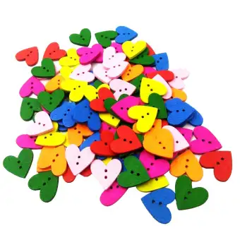 100 Pieces Cute Natural Heart Shape for Pants Shoes Cap Coat Embellishment