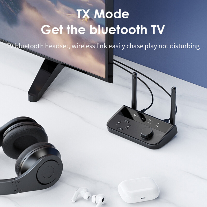 VAORLO Bộ Thu Phát Bluetooth 5.3 Đa Điểm 2 Trong 1 Với Điều Khiển Âm Lượng Bộ Chuyển Đổi Âm Thanh Không Dây Âm Thanh Nổi AUX 2 RCA 3.5Mm Cho Loa Máy Vi Tính Xe Hơi Bộ Khuếch Đại