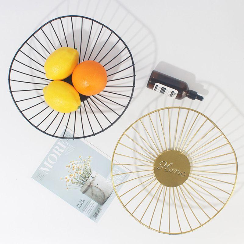 Creative Iron Fruit Bowl Countertop Storage Basket for Snacks Fruit Vegetables Decorative Dish