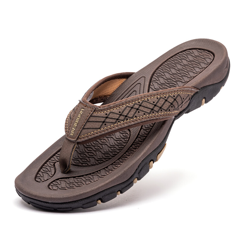 New Fashion Men Slippers Summer Men Flip Flops High Quality Beach Sandals Anti-slip men shoes Men's shoes Plus size 40-46
