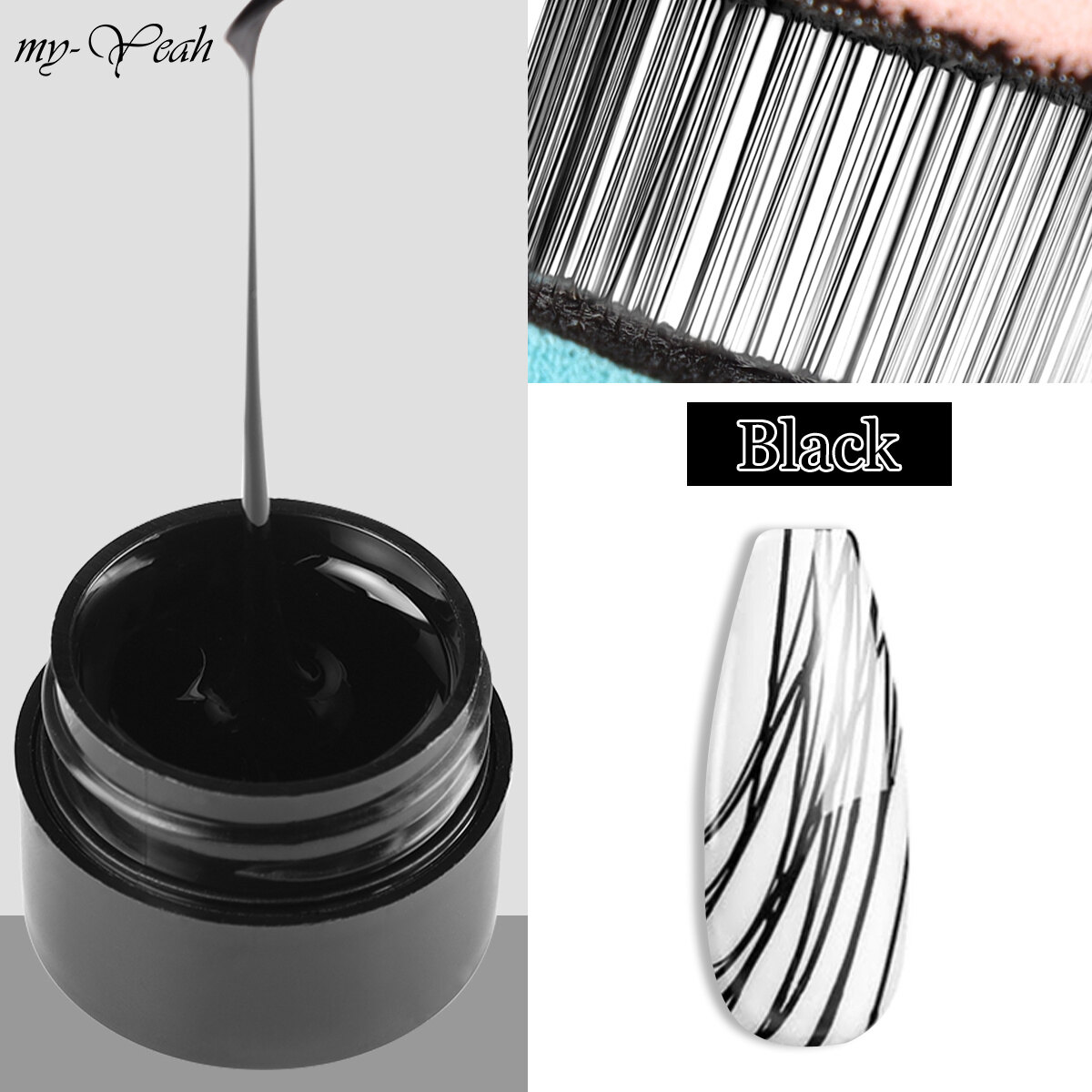myyeah 4 Colors Spider UV Gel Nail Art Polish Varnish Lines Design Creative Painting Wire Drawing Gel DIY Manicure Decoration