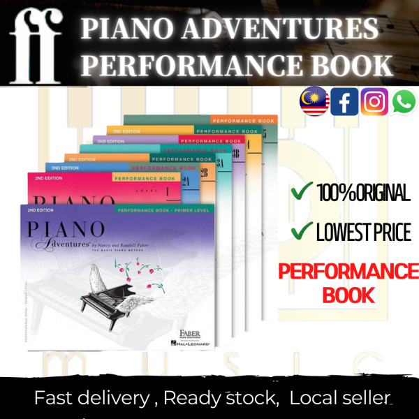 ☆FABER☆ PIANO ADVENTURES PERFORMANCE BOOK PRIMER LEVEL/LEVEL 1/2A/3A/3B/4/5 Malaysia