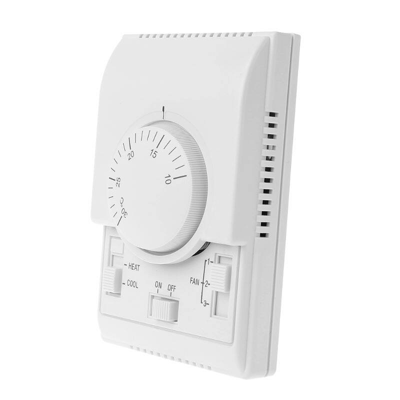 AC 220V Room Mechanical Thermostat Control Switch Air Conditioner Fan Coil Temperature Controller