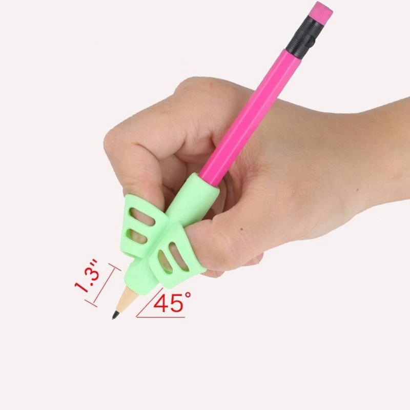 3Pcs Children Writing Pencil Pan Holder Kids Learning Practise Silicone Pen Aid Grip Posture Correction Device for Students