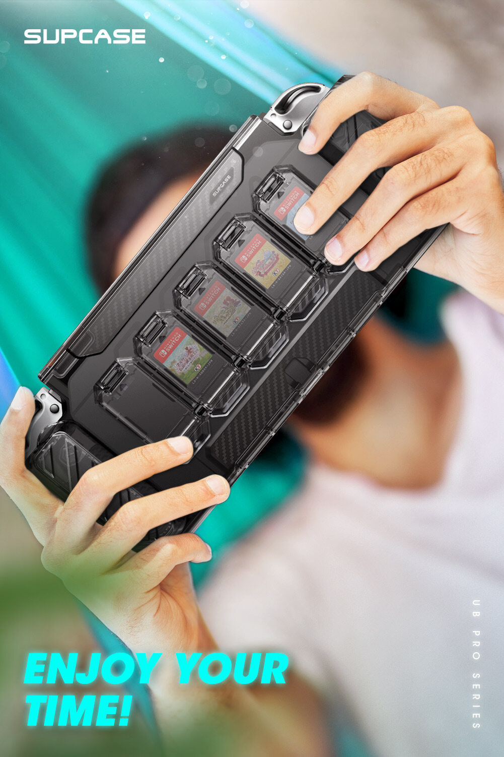 SUPCASE Cho Nintendo Switch Ốp OLED Ốp Bảo Vệ Chắc Chắn 2021 UB Forma Kèm Nắp Trước Chống Bụi & 5 Khe Đựng Thẻ Trò Chơi