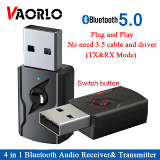Vaorlo USB Bluetooth 5.0 thu phát âm thanh 4 trong 1 Mini 3.5 mét jack AUX thumbnail