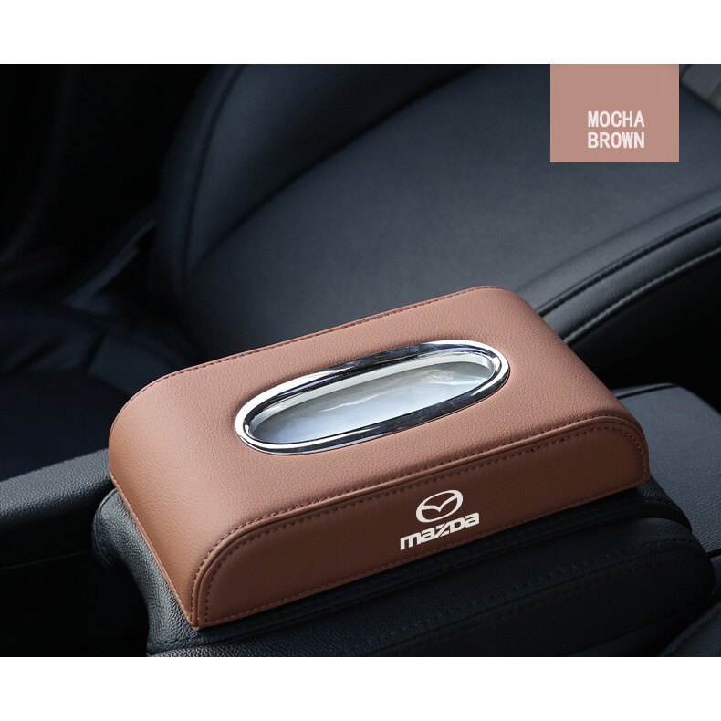 Mazda premium leather car tissue box suitable for mazda cx 8 cx 5cx 3 cx 30azda 3 mazda 2 rx8 rx7 bt50 787b high quality