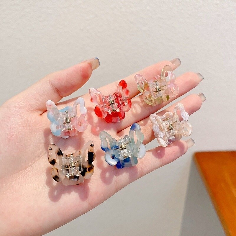 Kẹp Tóc Hình Bướm Acrylic Màu Gradient Thời Trang Hàn Quốc
