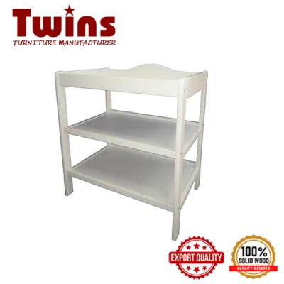 Wooden Changing Table/Diaper Table White Colour with Foam Mattress Pad
