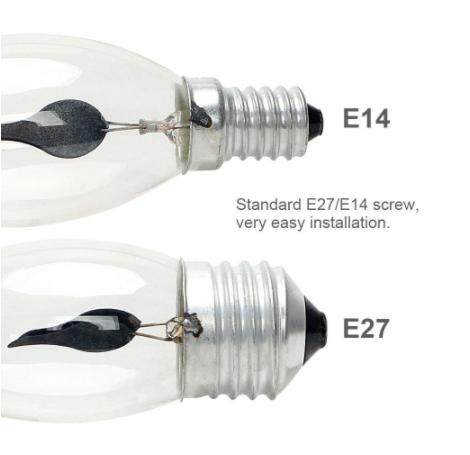 E14/E27 Warm Light Flicker Fire Flame Bulb Candle Lamp Chandelier Party Decor