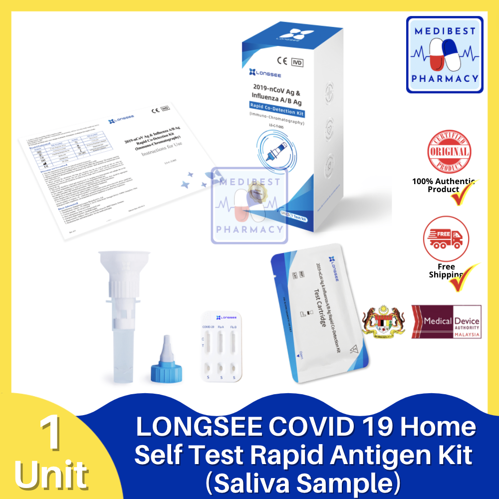 Longsee COVID 19 Rapid Antigen Self Test Kit RTK (Saliva Sample