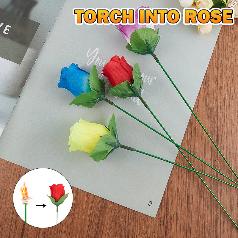 Kcy trò ảo thuật Rose vui vẻ hiện tại ngọn đuốc thay đổi hoa hồng trò ảo thuật S mới lạ bất ngờ
