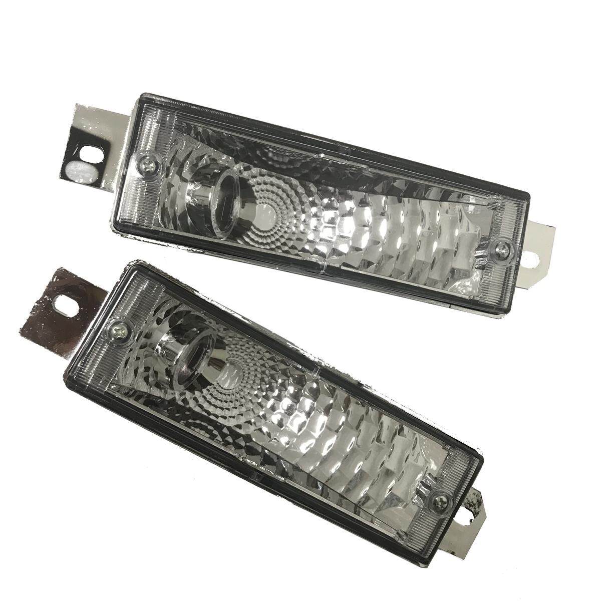 1 Pasang Depan Sudut Bumper Lampu Sinyal Lampu untuk BMW E30 M40 318i 320i 325i Penggantian 1983-1991 Putih Kristal
