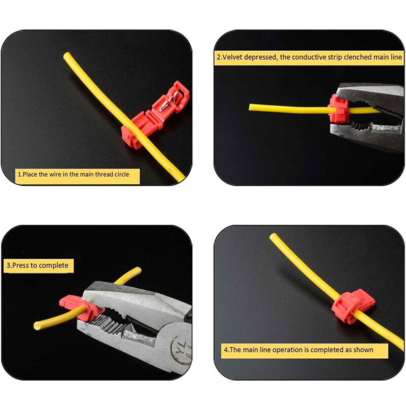 💖Best Buyle 30Pcs wire cable connectors terminals crimp quick splice 0.5mm-6mm kit tool set