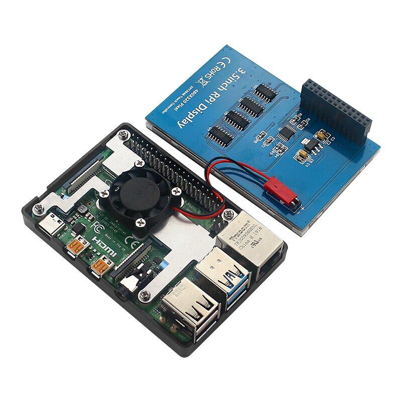 [HOT 2023] 3.5 inch Raspberry Pi 3 Model B+ Touch Screen 480*320 LCD Display + Touch Pen + ABS Case for Raspberry Pi 4 Model B / 3B+ /3B