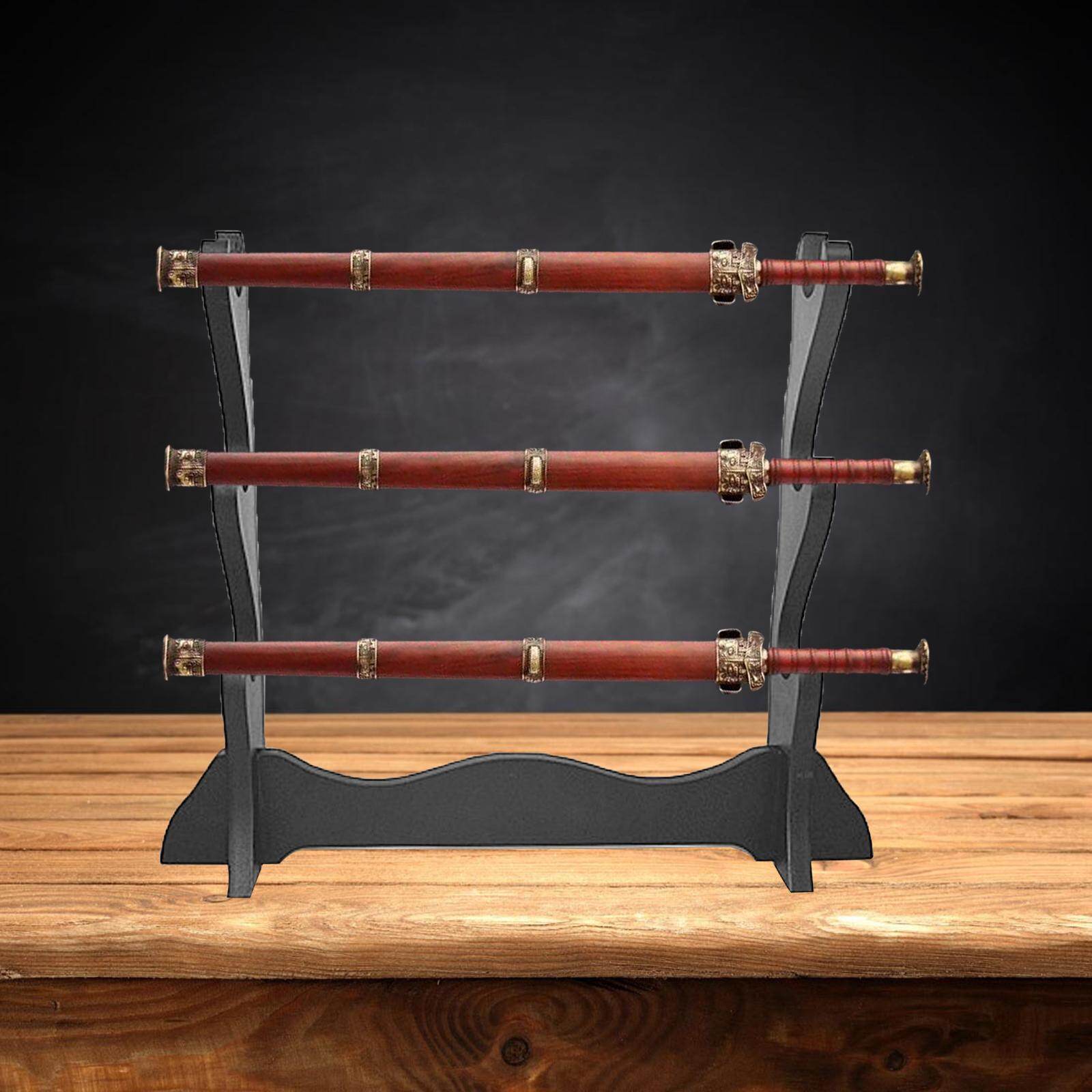 Dovewill Wood Sword Stand Support Display Bracket Wand Racks