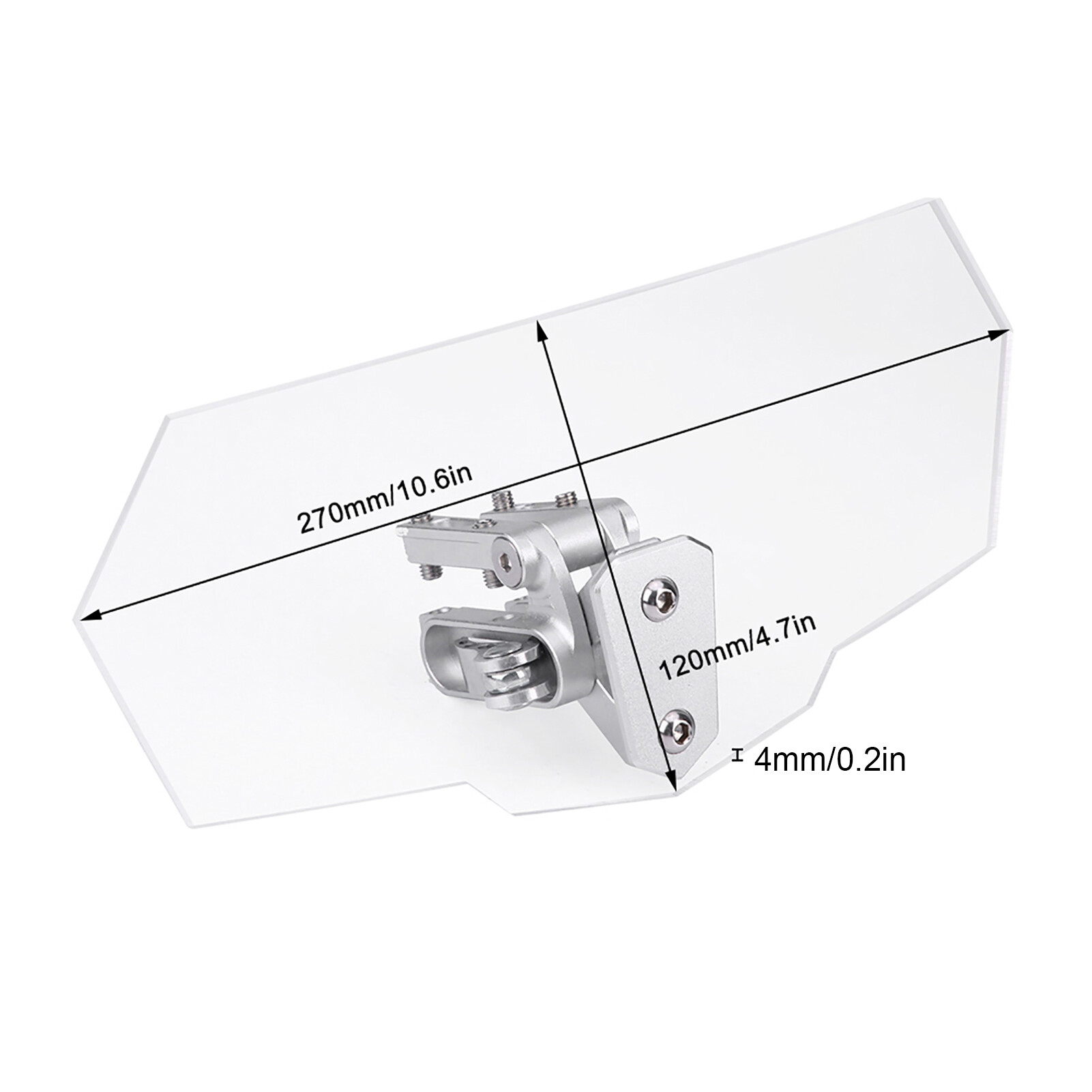 Motorcycle Windscreen Universal Transparent Adjustable Motorcycle Windshield Wind Deflector