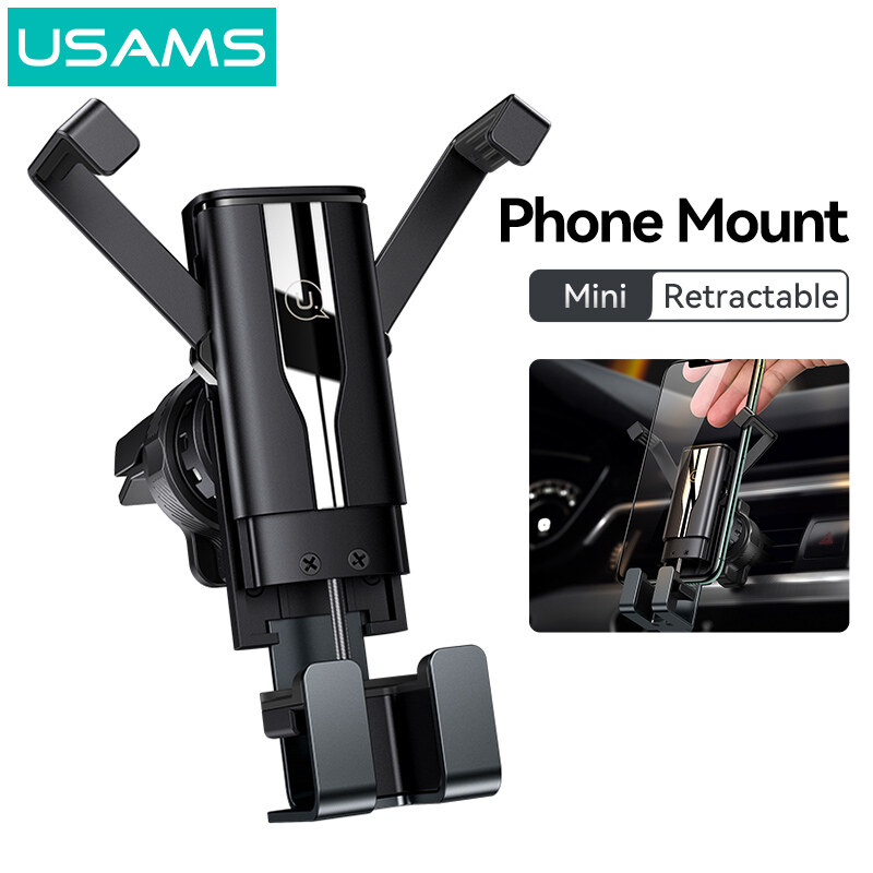 USAMS Kẹp Điện Thoại Ô Tô Trọng Lực Ẩn Cánh - Tự Động Khóa/Mở - Xoay 360 Độ