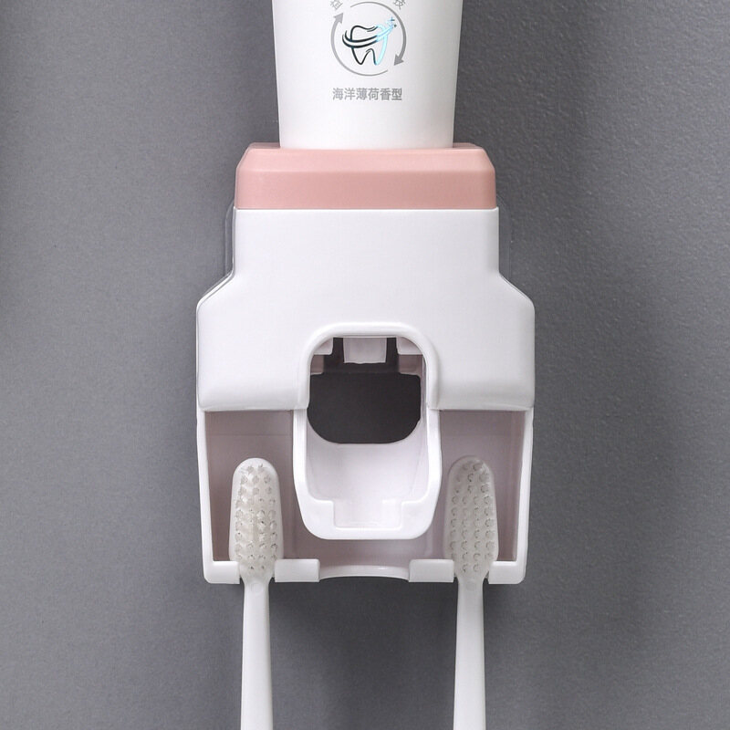 Polocat Wall Mount Tự Động Kem Đánh Răng Dispenser Phụ Kiện Phòng Tắm Không Thấm Nước Lười Biếng Kem Đánh Răng Bàn Chải Đánh Răng Ép