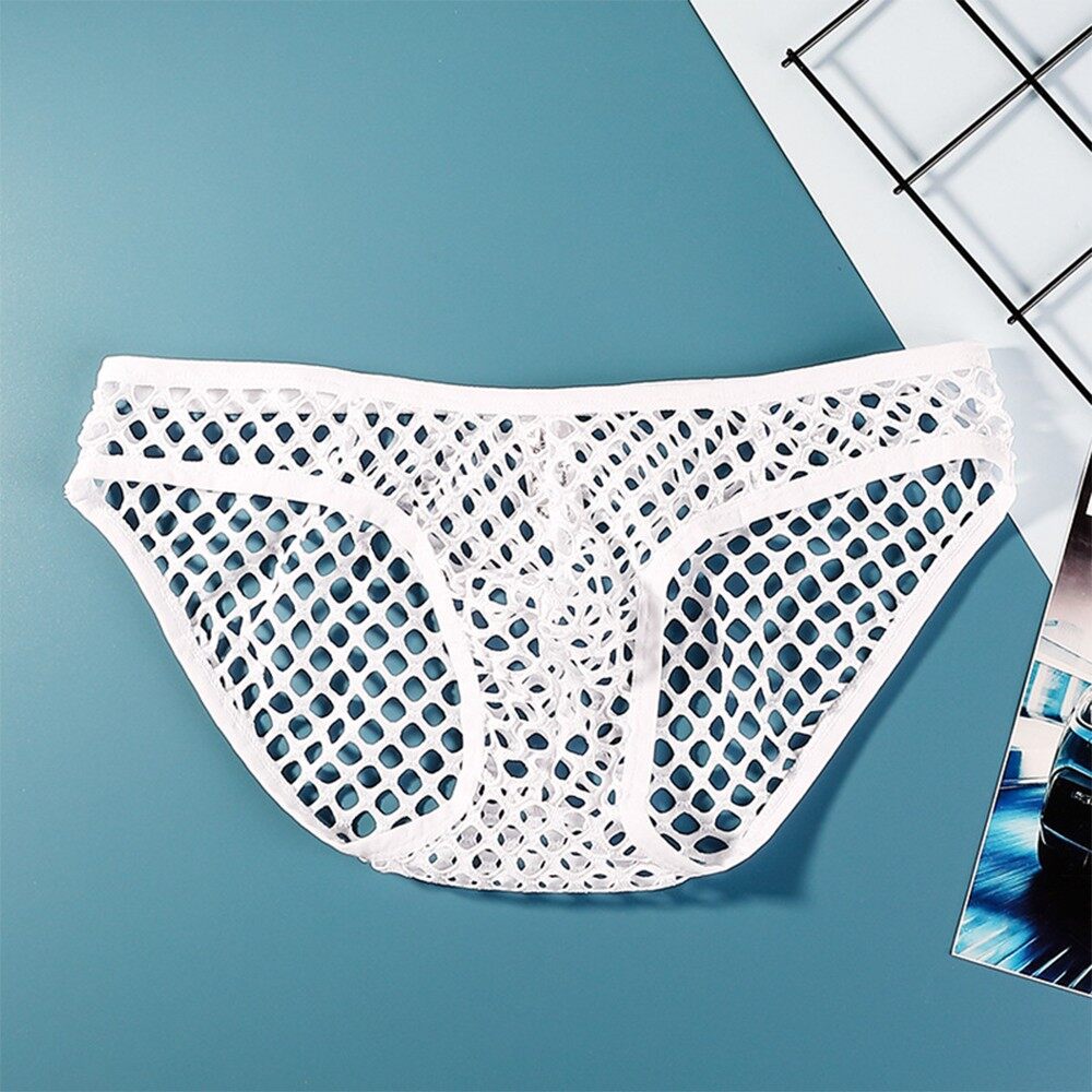 Mens Low-Rise Mesh Panties Knickers Bikini Underpants Briefs