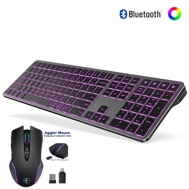 JOMAA bluetooth keyboard and mouse Backlit Bluetooth Keyboard Multi